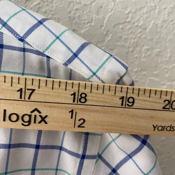 Brooks Brothers Regent Non-Iron Checkered windowpane Cotton Shirt Size XL - Picture 6 of 10